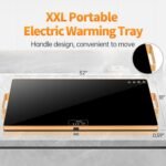 KINSUTO Electric Warming Tray Food Warmer with Thermostat and Full Surface Heating