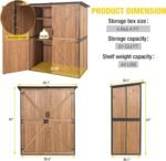 Aivituvin with Strong Metal Frame Garden Tool Shed Storage House Cabinet with Adjustable Shelfs