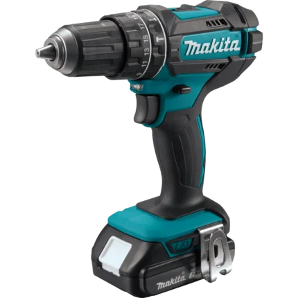 Makita 18 Volt LXT Lithium Ion Compact Cordless 1/2 Inch Hammer Driver Drill Kit (2.0Ah) Factory Serviced