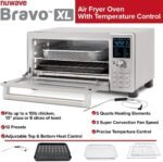 Nuwave Bravo Air Fryer Toaster Smart Oven,12-in-1 Countertop Convection