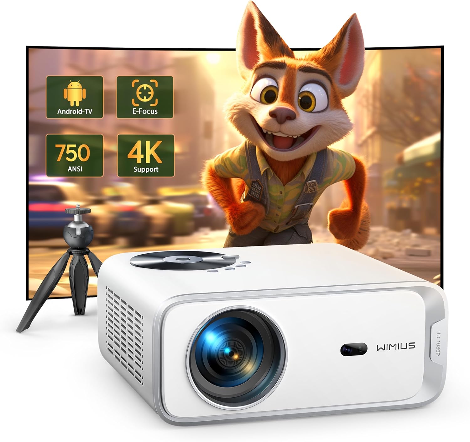 ??Netflix/Android TV & Electric Focus?? 4K Projector,28000 Lumens WiMiUS WiFi Bluetooth Projector Full HD 1080P Native Auto Keystone,Zoom 50% WiFi Projector Home Theater HDMI/USB/PS5 with Tripod ??Netflix/Android TV & Electric Focus?? 4K Projector,28000 Lumens WiMiUS WiFi Bluetooth Projector Full HD 1080P Native Auto Keystone,Zoom 50% WiFi Projector Home Theater HDMI/USB/PS5 with Tripod