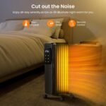Kismile Radiator Heater,1500W Electric Portable Space Oil Filled Heater with LCD Display