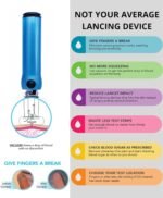 Genteel No Prick Pain Vacuum Lancing Device for Diabetes Testing