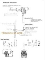Greenhouse roll up motor DC24V for greenhouse ventilation