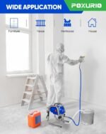 POXURIO 1200W Airless Paint Sprayer,3300PSI High Efficiency Electric Paint Sprayer