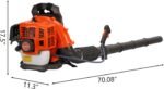 ZTGD Backpack Gas Powered Leaf Blower Gasoline Backpack Grass Blower with Air-Cooled