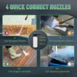 Le Hao Power Washer Touch Screen Adjustable Pressure,4 Nozzles