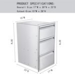 LEIDIC Outdoor Kitchen Combo Drawer Stainless Steel BBQ Drawer Works