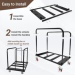 Eastrexon Folding Table Cart w/ 1800 LBS & 10 Table Capacity