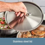 All-Clad D3 3-Ply Stainless Steel Saut?? Pan 6 Quart Induction Oven Broiler Safe 600F Pots and Pans,Cookware Silver