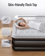 Airefina King Size Air Mattress With Built in Pump Raised
