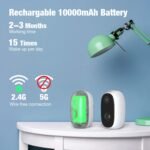 Battery Security Camera Outdoor,Conico 24G WiFi 1080P Wireless Home Rechargeable Outside Camera,IP Surveillance Cameras with 2Way AudioNight VisionMotion DetectionWaterproof Cloud Storage