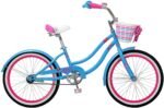 Nickelodeons JoJo Siwa Girls Cruiser Bike with 20Inch Wheels in Light Blue and Pink