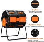 Marcytop Compost Tumbler,Large Dual Chamber Rotating Composter