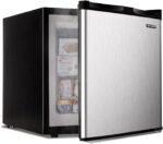 Upright freezer,3.0 Cubic Feet,Single Door Compact Mini Freezer with Reversible Stainless Steel Door,Small freezer for Home/Dorms/Apartment/Office (Silver)