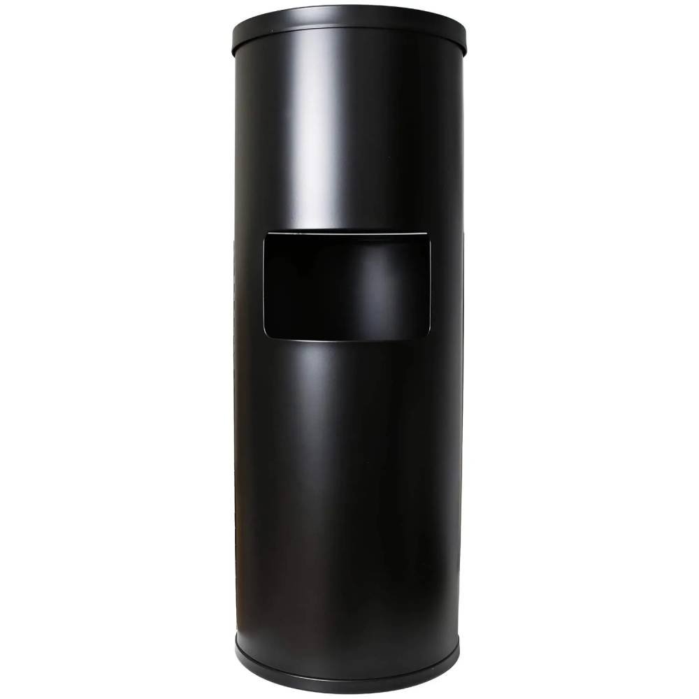 Monkey Movement Black Stainless Steel Floor Stand Wipe Dispenser with Built-in Trash Can Monkey Movement Black Stainless Steel Floor Stand Wipe Dispenser with Built-in Trash Can
