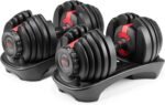 Bowflex SelectTech 552 Adjustable Dumbbells Pair,5-52.5 lbs,Space-Saving Home Gym Equipment