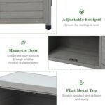 SoliWood Outdoor Storage Cabinet & Potting Bench Table with Metal Top