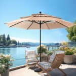 PHI VILLA 10ft Patio Umbrellas with 8 Sturdy Ribs and 1.5" Umbrellla Pole