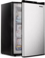 Upright freezer,3.0 Cubic Feet,Single Door Compact Mini Freezer with Reversible Stainless Steel Door,Small freezer for Home/Dorms/Apartment/Office (Silver)