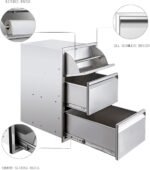 LEIDIC Outdoor Kitchen Combo Drawer Stainless Steel BBQ Drawer Works