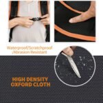 LOKASS Tool Bag Backpack,Large,Black and Orange