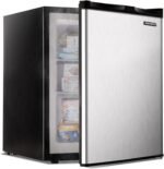 Upright freezer,3.0 Cubic Feet,Single Door Compact Mini Freezer with Reversible Stainless Steel Door,Small freezer for Home/Dorms/Apartment/Office (Silver)