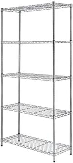 3-Shelf Adjustable,Heavy Duty Storage Shelving Unit (250 lbs loading capacity per shelf),Steel Organizer Wire Rack