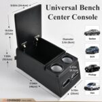Coverado Car Center Console,Universal Rear Bench Seat Consoles Truck Seat Organizer and Storage