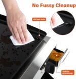 Hykolity 4 Burner Flat Top Gas Griddle with Ceramic Coated Iron Pan