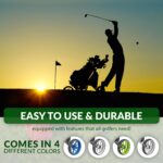 3Wheel Golf Push Cart - Golf Trolley Foldable Collapsible Lightweight Pushcart with Foot Brake - Easy to Open & Close