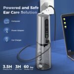 Upwayde Water Powered Ear Cleaner with 6 Reusable Replacement Tips and 3 Water Pressure Modes