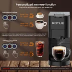 KOTLIE Single Serve Coffee Maker,4 in 1 Espresso Machine