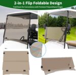 Cartalia Golf Cart Foldable Windshield with 3/4" Front Struts Tube
