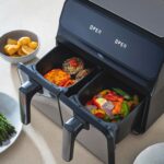 Cooks Professional 8 Litre Dual Digital Air Fryer with Double Twin Basket | Stainless Steel Energy Saving Instant Fryer with Double Drawers & Preset Functions | 8L Capacity (XL) | Black