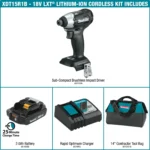 Makita 18 Volt Compact Brushless Cordless Impact Driver Kit Factory Serviced
