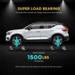 VIVOHOME Heavy Duty Vehicle Mover Dolly of 4 Piece,Black