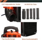 ZTGD Backpack Gas Powered Leaf Blower Gasoline Backpack Grass Blower with Air-Cooled