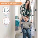 6 Piece Indoor Doorway Gym Set for Kids ÿ Indoor Swing for Kids Includes Kids Swing Chair,Rings,Hanging Trapeze,Ladder,Swinging Rope & Pullup Bar