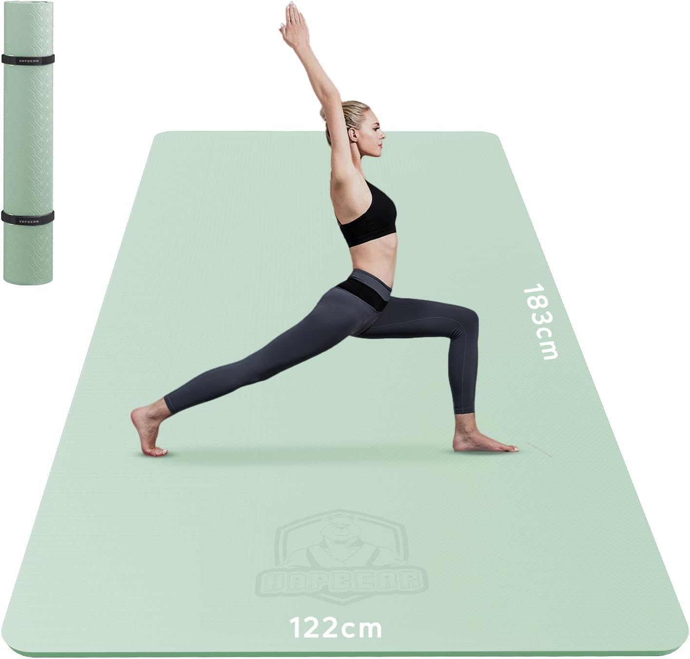 APBEAR Yoga Mat XXL Extra Large Wide Sports Mat Fitness Mat Non-Slip 213 cm x 152 cm / 183 cm x 122 cm x 8 mm Thick,High Density Ultra Durable PVC,Gymnastics Mat Shoe-Friendly APBEAR Yoga Mat XXL Extra Large Wide Sports Mat Fitness Mat Non-Slip 213 cm x 152 cm / 183 cm x 122 cm x 8 mm Thick,High Density Ultra Durable PVC,Gymnastics Mat Shoe-Friendly