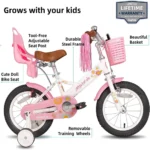 Little Daisy 12 Inch Kids Bike for 2 3 4 Years Girls with Training Wheels