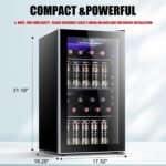 Antarctic Star 26 Bottle 130 Can Wine Cooler/Cabinet Beverage Refrigerator Mini Wine Cellar