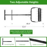 Seeutek 18 Inch Rolling Lawn Aerator 46in Handle,Manual Aerator Lawn Tool