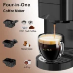 KOTLIE Single Serve Coffee Maker,4 in 1 Espresso Machine