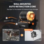 Giraffe Tools Electric Wall Mounted Pressure Washer with 100ft Balck Pressure Hoses