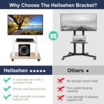 Hellsehen Mobile TV Stand with Wheels