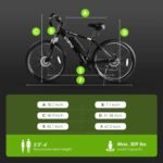 Adult Electric Bike,350W BAFANG Motor (500W Peak),4A 3H Fast Charging,468Wh Li-Ion Battery,21 Speed Gears,Air Saddle,45 Miles 20 MPH 26" Mountain Bike Electric Bike