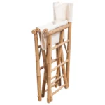 2 Folding Bamboo Director's Chairs