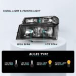 TUSDAR Headlight and Tail Light Assembly Pair