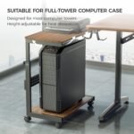 EUREKA ERGONOMIC Computer Tower Stand with Rolling Wheels & Mouse Pad